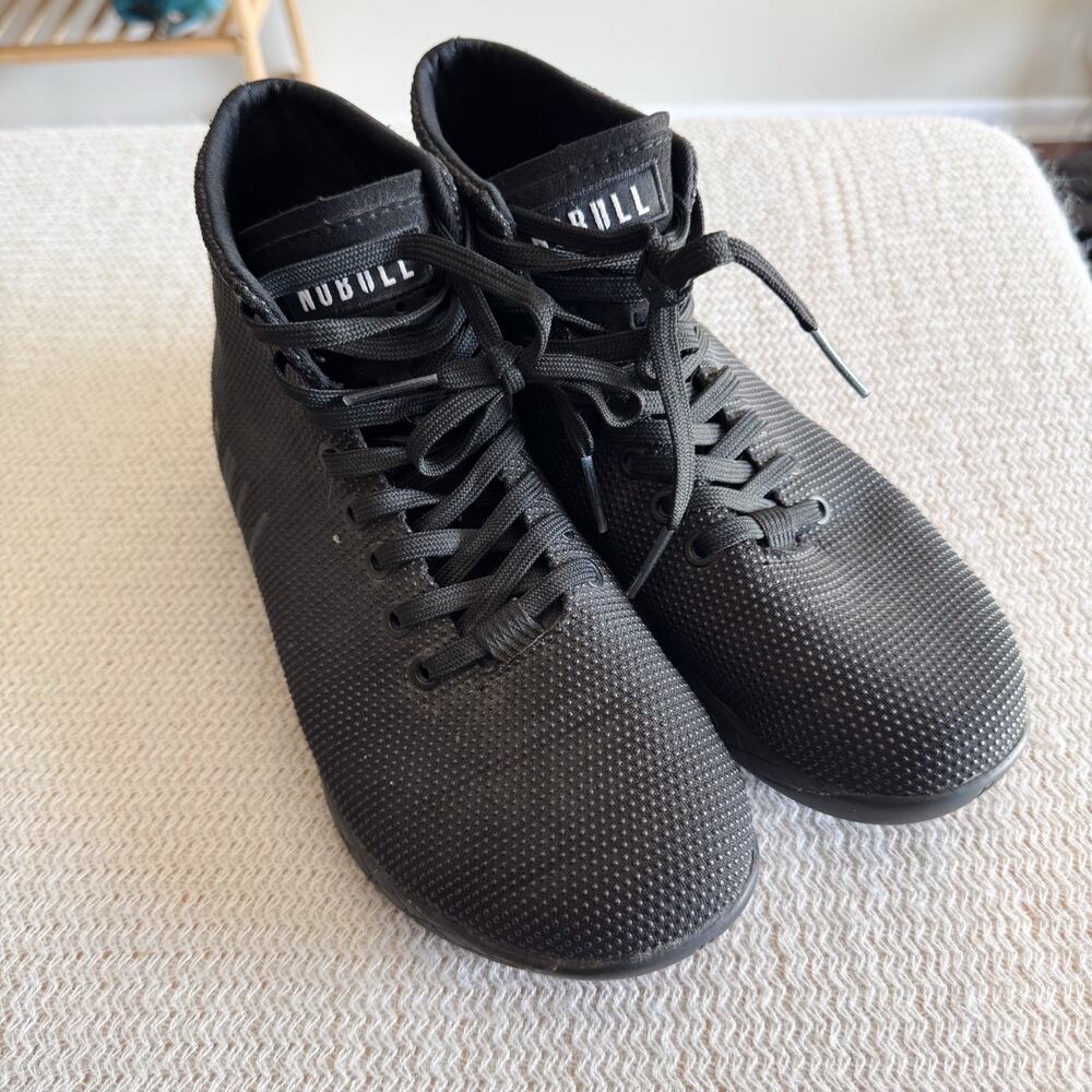 NOBULL Black Outwork High Top Trainer Tennis Shoes Size 7.5 Training Weights